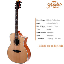 Load image into Gallery viewer, Bromo BAA4C Auditorium Acoustic Guitar