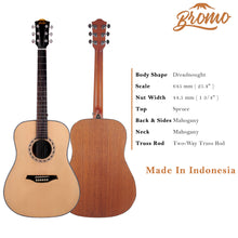Load image into Gallery viewer, Bromo BAB1 Dreadnought Acoustic Guitar