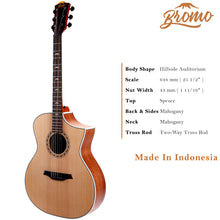 Load image into Gallery viewer, Bromo BAA4C Auditorium Acoustic Guitar
