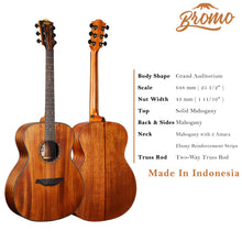 Load image into Gallery viewer, Bromo BAT2M Auditorium Acoustic Guitar
