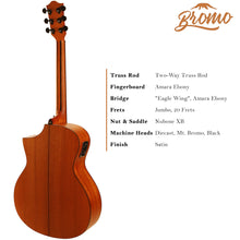 Load image into Gallery viewer, Bromo BAT4MCE Auditorium Semi Acoustic Guitar
