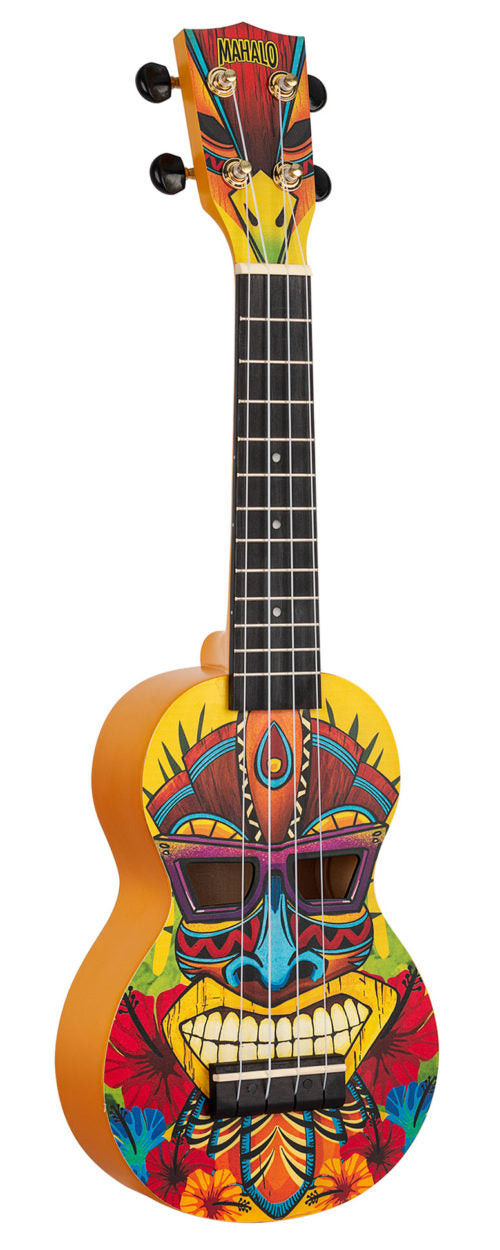 Mahalo Art Series Soprano Ukulele Tiki With Bag - MA1TK