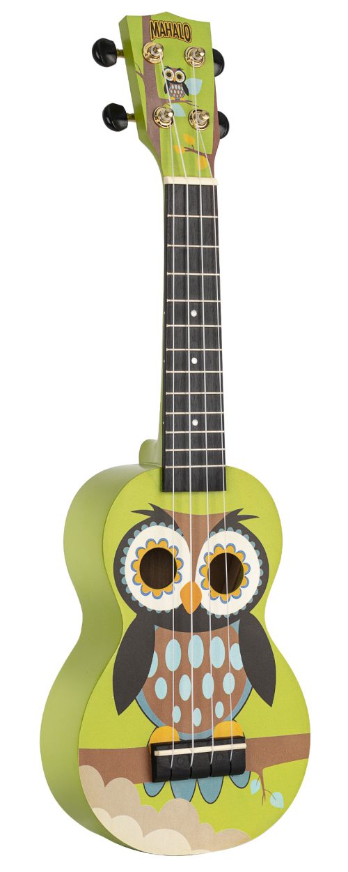 Mahalo Art Series Soprano Ukulele Owl With Bag - MA1WL