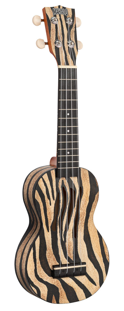 Mahalo Art II Series Soprano Ukulele Zebra W/Bag - MA1ZE