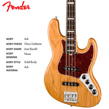 Load image into Gallery viewer, Fender American Ultra Jazz Bass Aged Natural Rosewood W/Case
