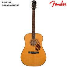 Load image into Gallery viewer, Fender PD-220E Dreadnought Semi Acoustic Guitar W/Case
