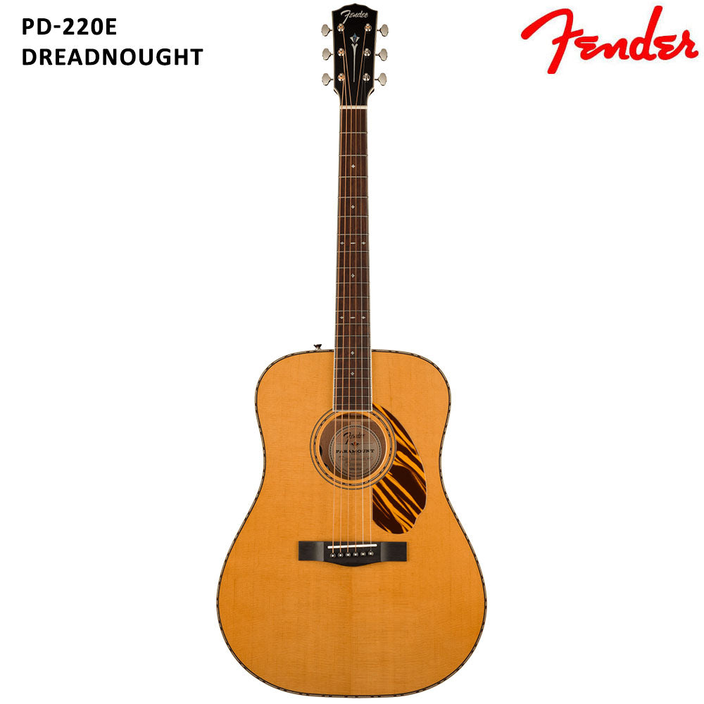 Fender PD-220E Dreadnought Semi Acoustic Guitar W/Case