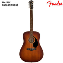 Load image into Gallery viewer, Fender PD-220E Dreadnought Semi Acoustic Guitar W/Case
