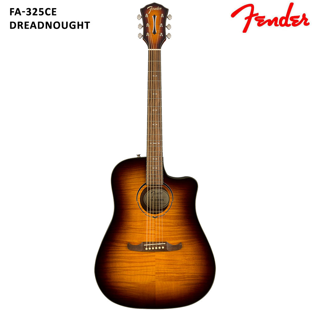 Fender FA325CE Mocha Burst Semi Acoustic Guitar
