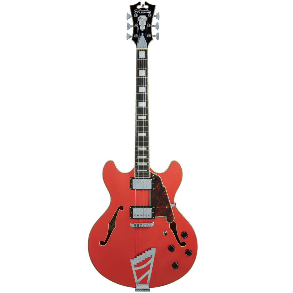 D'angelico Premier DC Tailpiece Stairstep Fiesta Red