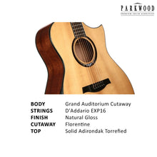 Load image into Gallery viewer, Parkwood Grand Auditorium Semi Acoustic Guitar GA980ADK
