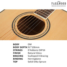 Load image into Gallery viewer, Parkwood OM Body Acoustic Guitar P620
