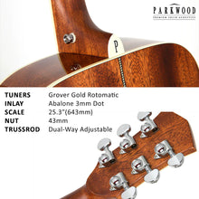 Load image into Gallery viewer, Parkwood Concert Acoustic Guitar P630
