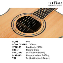 Load image into Gallery viewer, Parkwood OM Body Acoustic Guitar P820ADK
