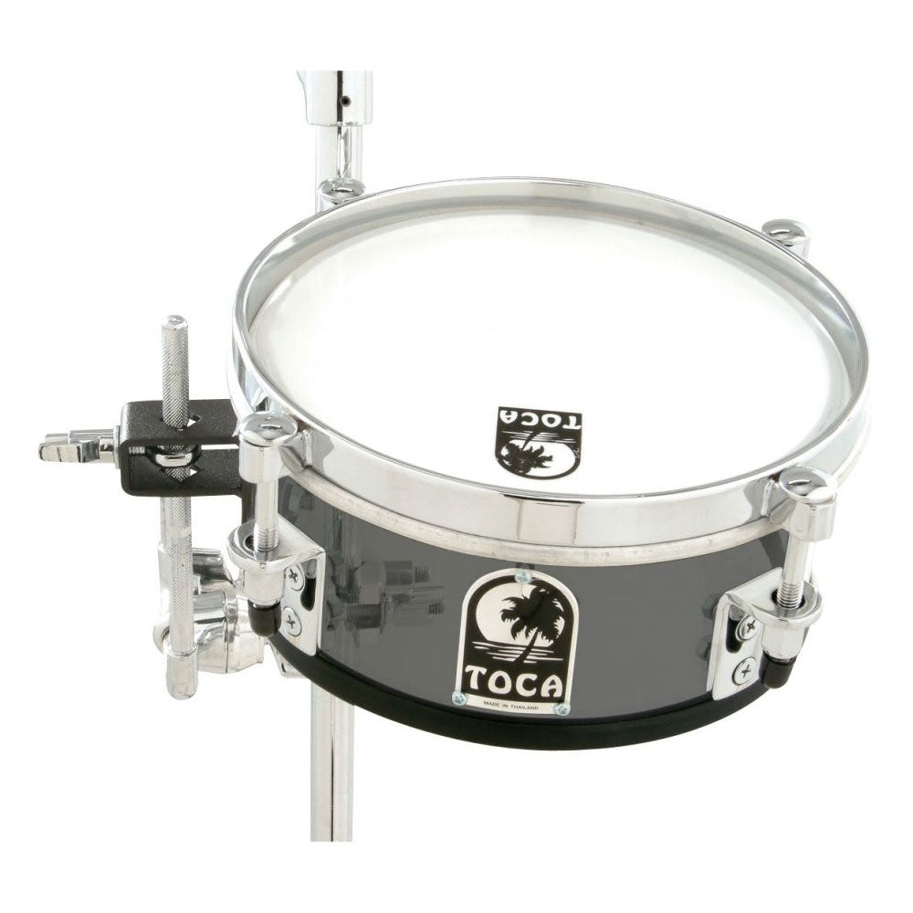 Toca T-408AS Mini-Acrylic Timbale W/Mount Smoke 8”